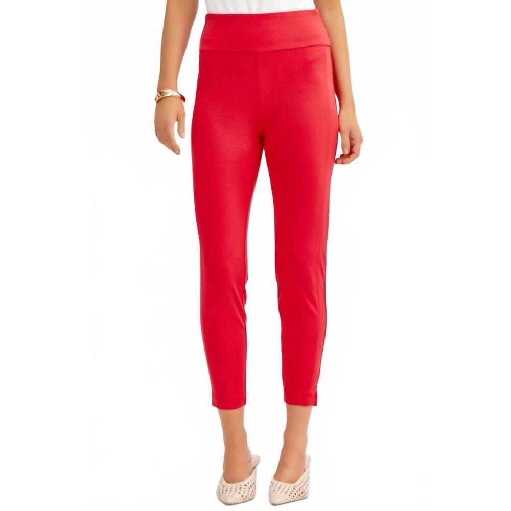 NEW DEAR SCARLETT high waisted skinny capri pants in dragon fruit